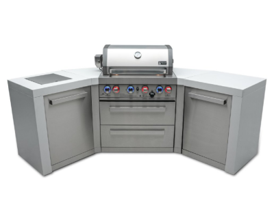 32" Mont Alpi 4 Burner Deluxe Island With 45 Degree Corner - MAi400-D45