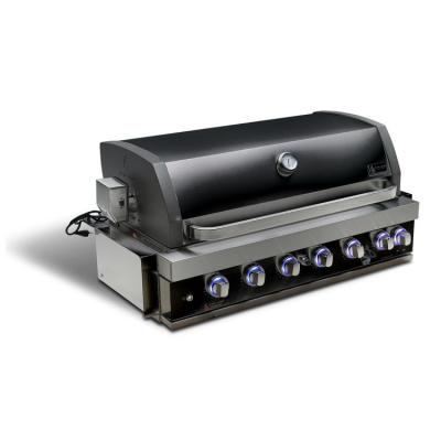 44" Mont Alpi Built-in 6 Burner Gas Grill in Black Stainless Steel - MABi805-BSS