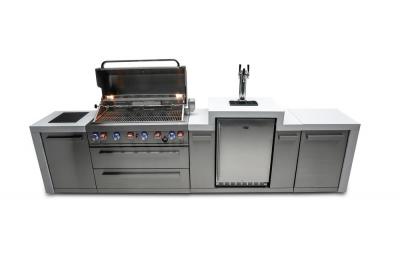 Mont Alpi 6 Burner Deluxe Island with Kegerator - MAi805-DKEG