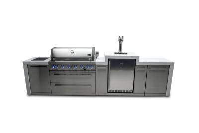 Mont Alpi 6 Burner Deluxe Island with Kegerator - MAi805-DKEG