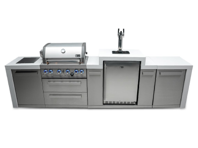 Mont Alpi 4 Burner Deluxe Island With a Kegerator - MAi400-DKEG