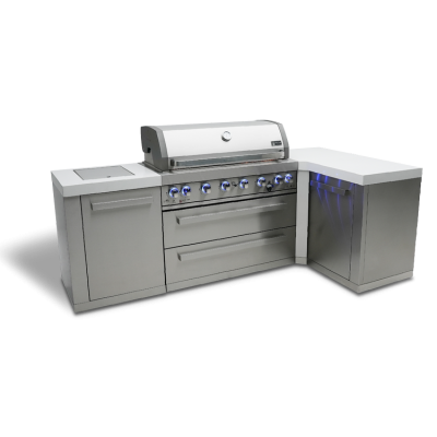 Mont Alpi 6 Burner Island Grill with A 90-Degree Corner - MAi805-90