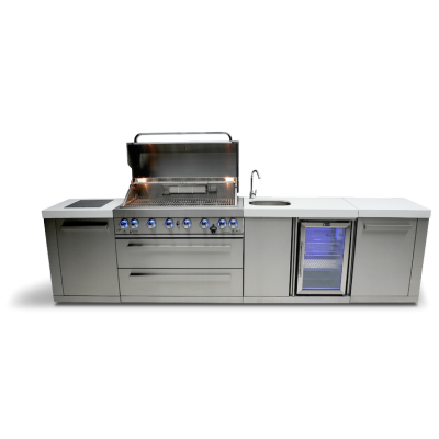 Mont Alpi 6 Burner Island Grill with A Beverage Center - MAi805-BEV