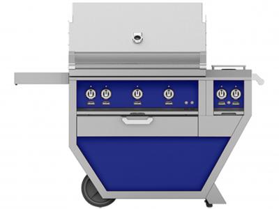 36" Hestan Outdoor Liquid Propane Deluxe Grill with Double Side Burner - GMBR36CX2-LP-BU