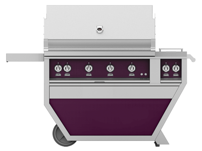 42" Hestan Outdoor Deluxe Liquide Propane Grill with Double Side Burner in Lush - GABR42CX2-LP-PP