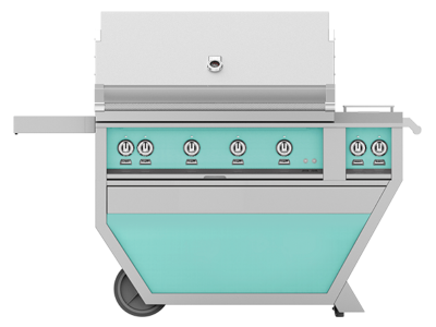 42" Hestan Outdoor Deluxe Liquide Propane Grill with Double Side Burner in Bora Bora - GABR42CX2-LP-TQ