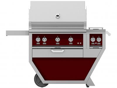 36" Hestan Outdoor Liquid Propane Deluxe Grill with Double Side Burner - GMBR36CX2-LP-BG