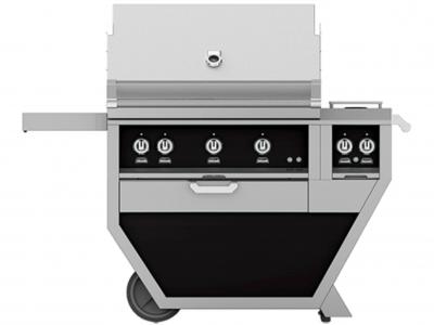 36" Hestan Outdoor Liquid Propane Deluxe Grill with Double Side Burner - GMBR36CX2-LP-BK