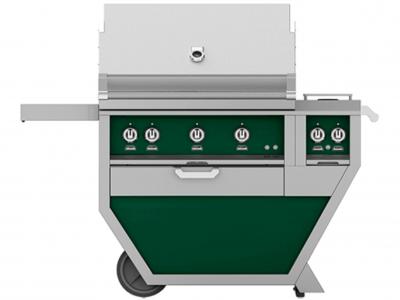 36" Hestan Outdoor Liquid Propane Deluxe Grill with Double Side Burner - GMBR36CX2-LP-GR