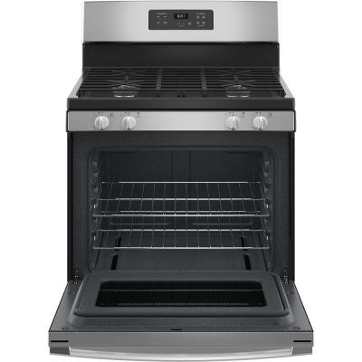 30" GE 4.8 Cu. Ft. Free-Standing Gas Range In Stainless Steel - JCGBS61RPSS