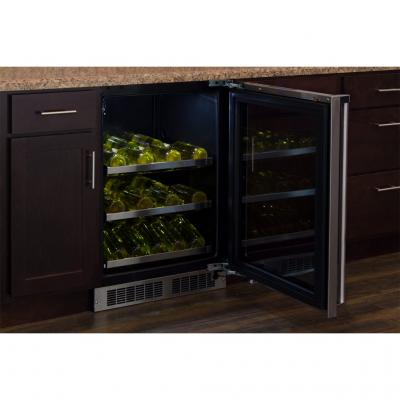 24" Marvel Beverage Center with Display Wine Rack - MP24BCF4RP