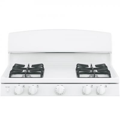 30" GE 4.8 Cu. Ft. Free Standing Standard Clean Gas Range In White - JCGBS10DEMWW