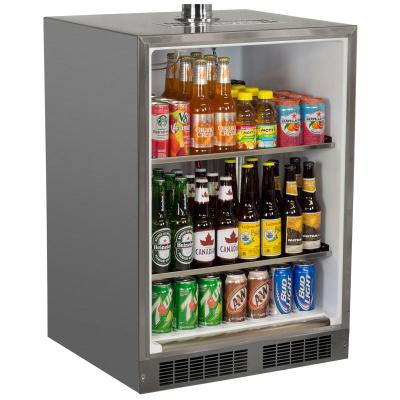 24" Marvel Outdoor Twin Tap Built In Beer Dispenser with Stainless Steel Door- MO24BTS2LS