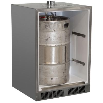 24" Marvel Outdoor Twin Tap Built In Beer Dispenser with Stainless Steel Door- MO24BTS2RS