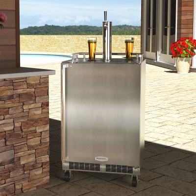 24" Marvel Outdoor Single Tap Built In Beer Dispenser with Stainless Steel Door- MO24BSS2RS