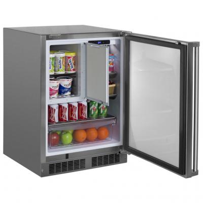 24" Marvel Outdoor Refrigerator/Freezer with Ice Maker Option - MO24RFS2LS