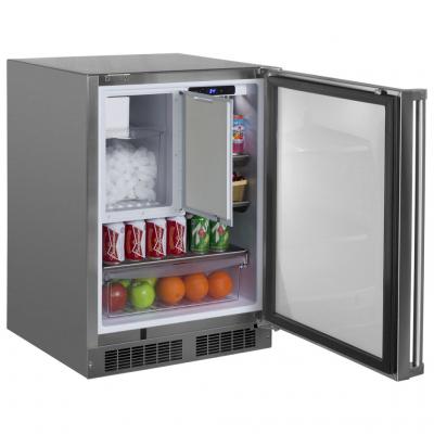 24" Marvel Outdoor Refrigerator/Freezer with Ice Maker Option - MO24RFS2LS