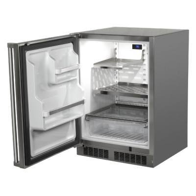 24" Marvel Outdoor 5.1 Cu. Ft. Built-in Refrigerator With Door Storage and Maxstore Bin - MORE224-SS51A