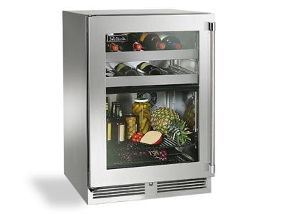 24" Perlick Outdoor Signature Series Dual-Zone Refrigerator/Wine Reserve - HP24CO34L