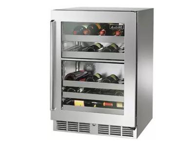 24" Perlick Signature Series Dual-Zone Outdoor Wine Reserve - HP24DO34R