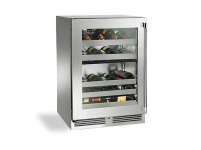 24" Perlick Signature Series Dual-Zone Outdoor Wine Reserve - HP24DO34L