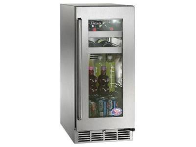 15" Perlick Outdoor Signature Series Beverage Center Panel Ready Glass Door -  HP15BO44R