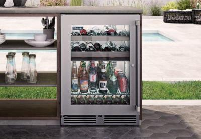 24" Perlick Outdoor Signature Series Left-Hinge Beverage Center in Panel Ready - HP24BO42L