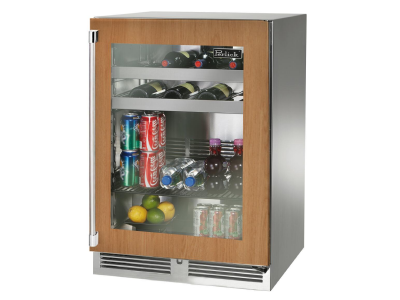 24" Perlick Outdoor Signature Series Left-Hinge Beverage Center in Panel Ready Glass Door - HP24BO44R