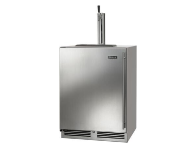 24" Perlick Outdoor C-Series Left-Hinge Beverage Dispenser in Solid Stainless Steel Door with 1 Faucet - HC24TO41L1