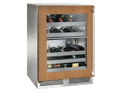 24" Perlick Signature Series Outdoor Built-In Dual Zone Wine Cooler - HP24DM44LL