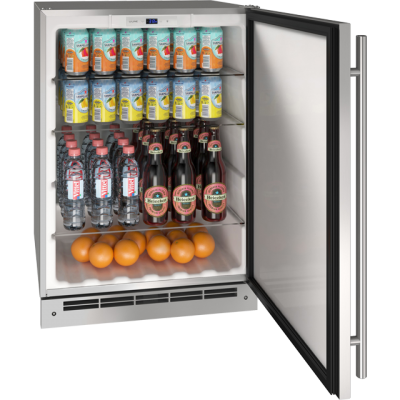 24" U-Line Outdoor Series Outdoor Compact Refrigerator - UORE124SS31A