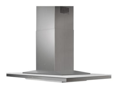 36" Zephyr Designer Series Layers Island Chimney Range Hood With White Glass - ALLM90BWX