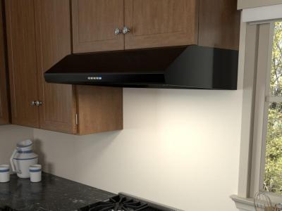 36" Zephyr Core Series Hurricane Under Cabinet Hood In Black - AK2536BB