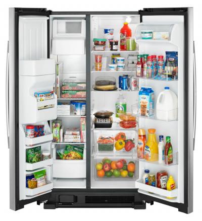 33" Amana Side-by-Side Refrigerator with Dual Pad External Ice and Water Dispenser - ASI2175GRS