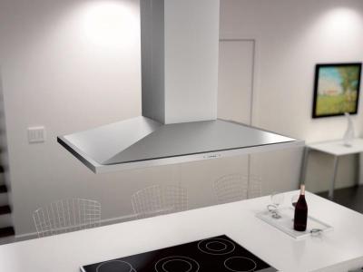 36" Zephyr Anzio Island Mount Chimney Pro Range Hood with ICON Touch Controls  - ZAZM90CS