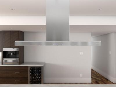 42" Zephyr Lucé Island Chimney Hood with BriteStrip LED, ACT Technology  - ZLCE42BS