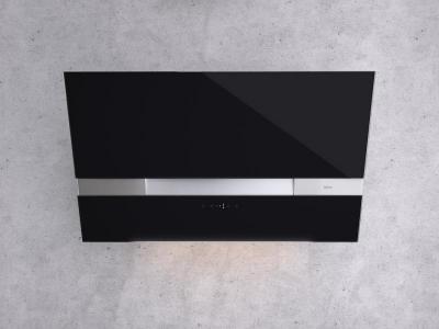 36" Zephyr Designer Series Wave Wall Mount Chimney Range Hood With Tri Level Lighting In Black - AWAM90ABX