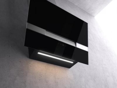 36" Zephyr Designer Series Wave Wall Mount Chimney Range Hood With Tri Level Lighting In Black - AWAM90ABX