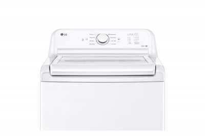 27" LG 4.8 Cu. Ft. Top Load Washer with Agitator and SlamProof Glass Lid in White - WT6105CW