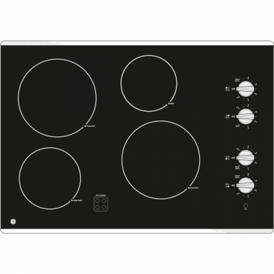 30" GE Built-In Knob Control Electric Cooktop - JP3030SWSS