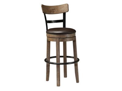 Signature Design by Ashley Pinnadel Tall UPH Swivel Barstool(1/CN) D542-130 Light Brown