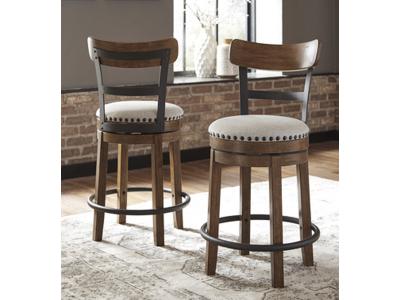 Signature Design by Ashley Valebeck UPH Swivel Barstool (1/CN) D546-424 Brown