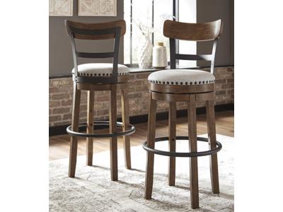 Signature Design by Ashley Valebeck Tall UPH Swivel Barstool(1/CN) D546-430 Brown