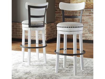 Signature Design by Ashley Valebeck Tall UPH Swivel Barstool(1/CN) D546-530 White