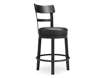 Signature Design by Ashley Valebeck UPH Swivel Barstool (1/CN) D546-624 Black