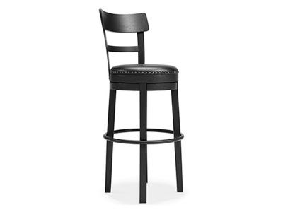 Signature Design by Ashley Valebeck Tall UPH Swivel Barstool(1/CN) D546-630 Black