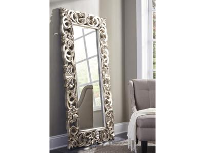 Signature Design by Ashley Lucia Floor Mirror Antique Silver Finish - A8010123 