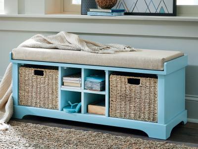 Signature Design by Ashley Dowdy Storage Bench A3000121 Teal