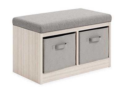 Signature Design by Ashley Blariden Storage Bench A3000286 Gray/Natural