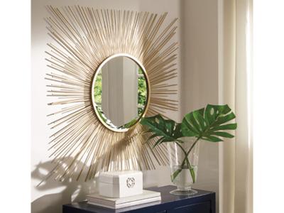 Signature Design by Ashley Elspeth Accent Mirror A8010124 Gold Finish